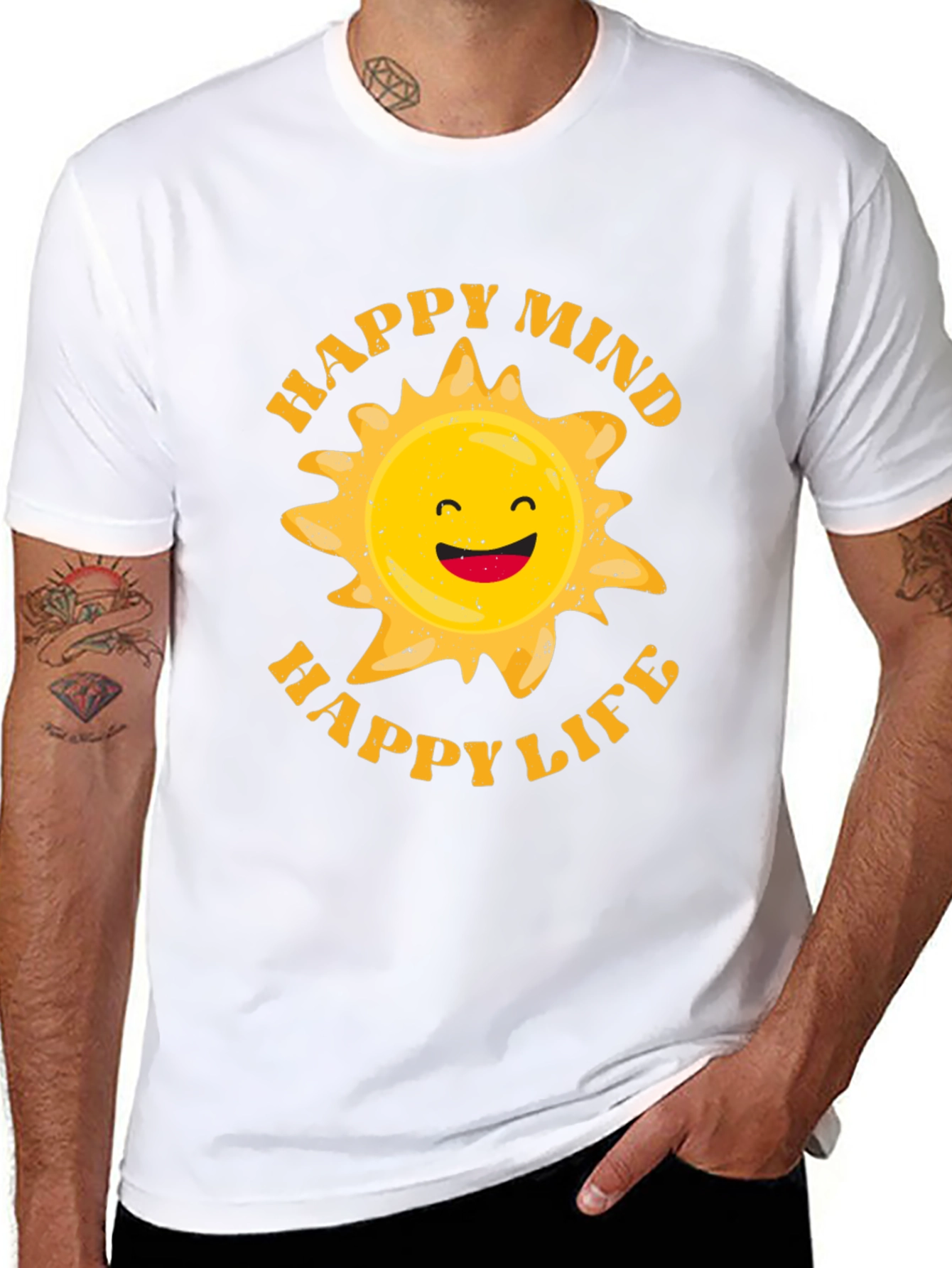 Happy Mind Happy Life Graphic T-Shirt