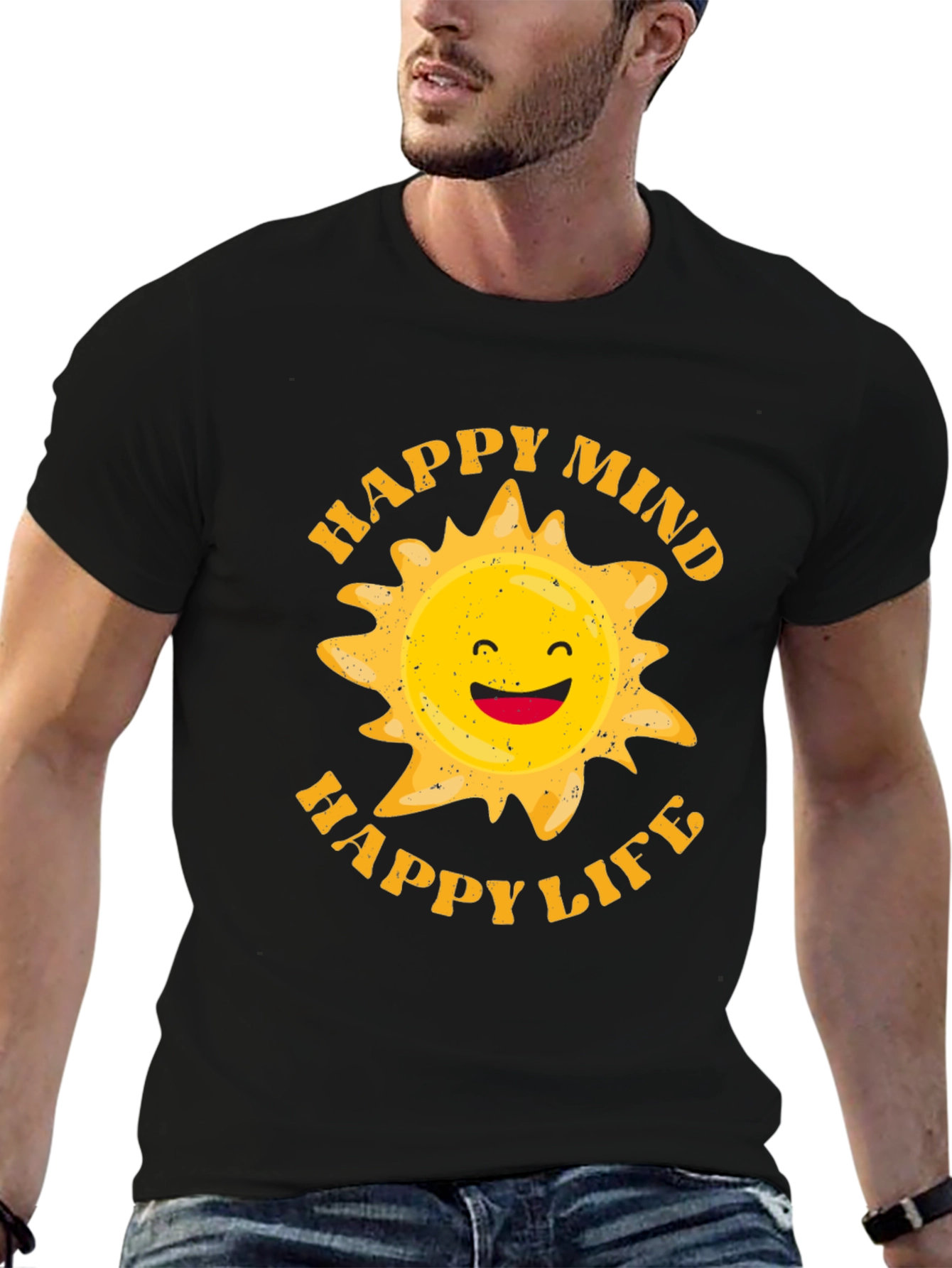 Happy Mind Happy Life Graphic T-Shirt