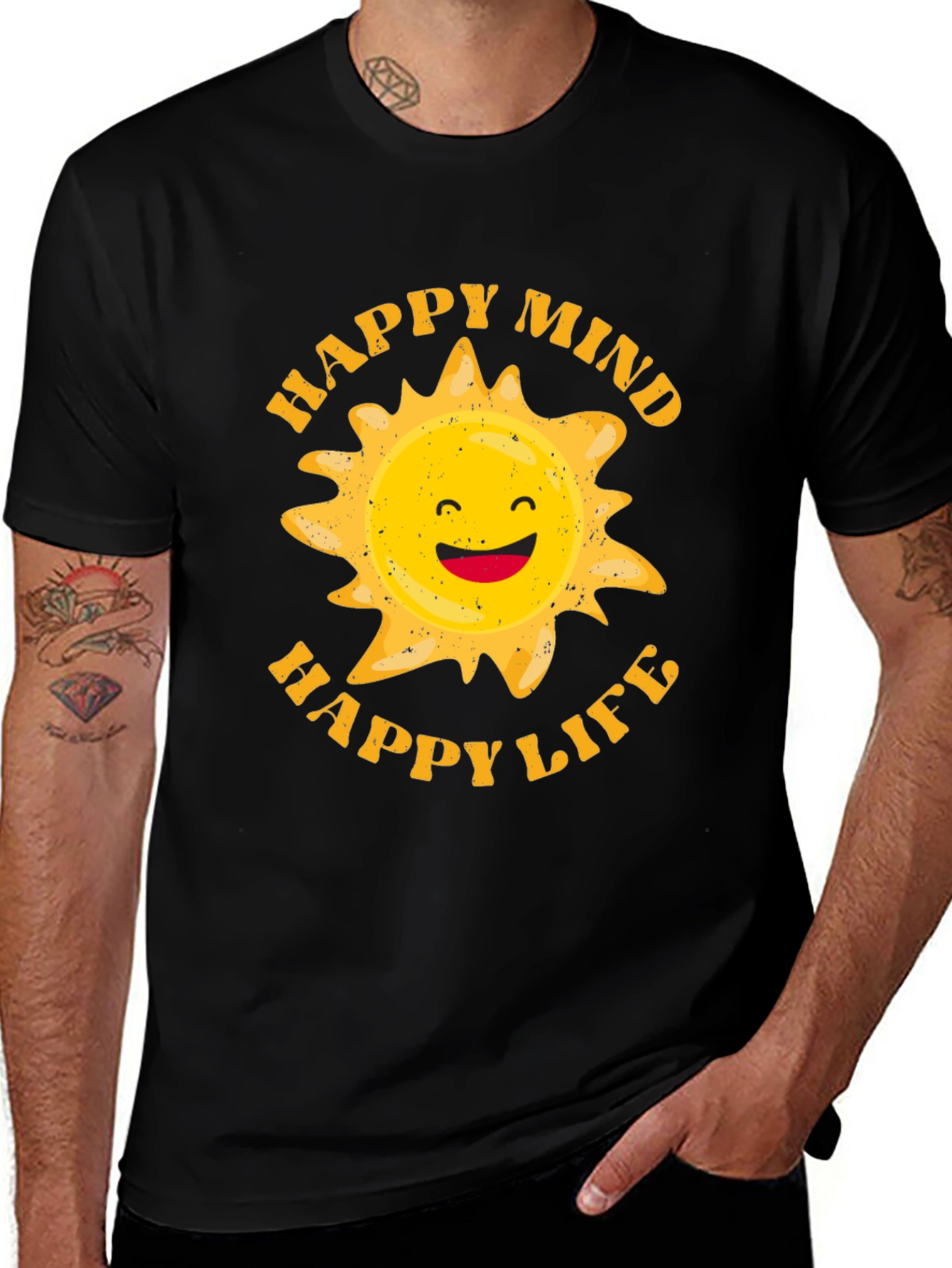 Happy Mind Happy Life Graphic T-Shirt