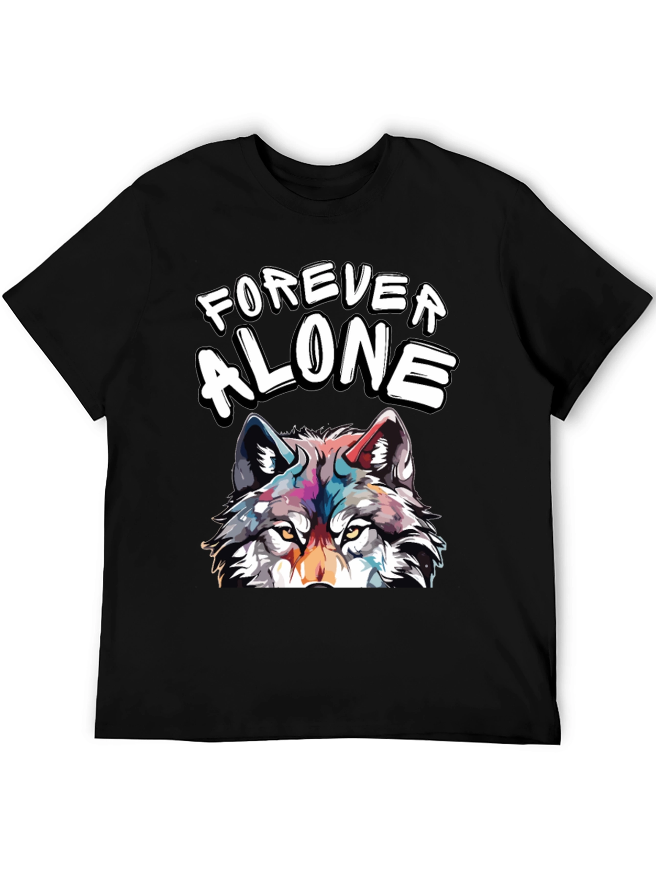 Forever Alone Wolf Graphic Tee - Unisex