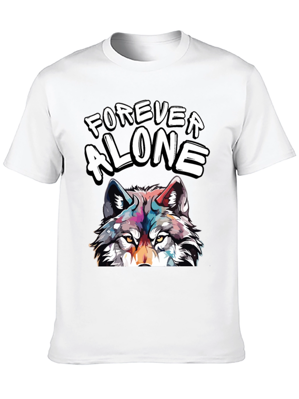 Forever Alone Wolf Graphic Tee - Unisex