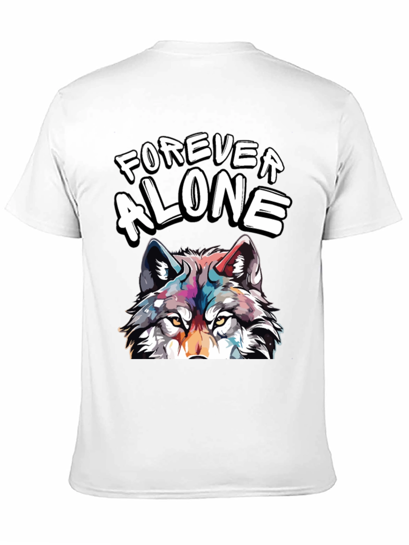 Forever Alone Wolf Graphic Tee - Unisex