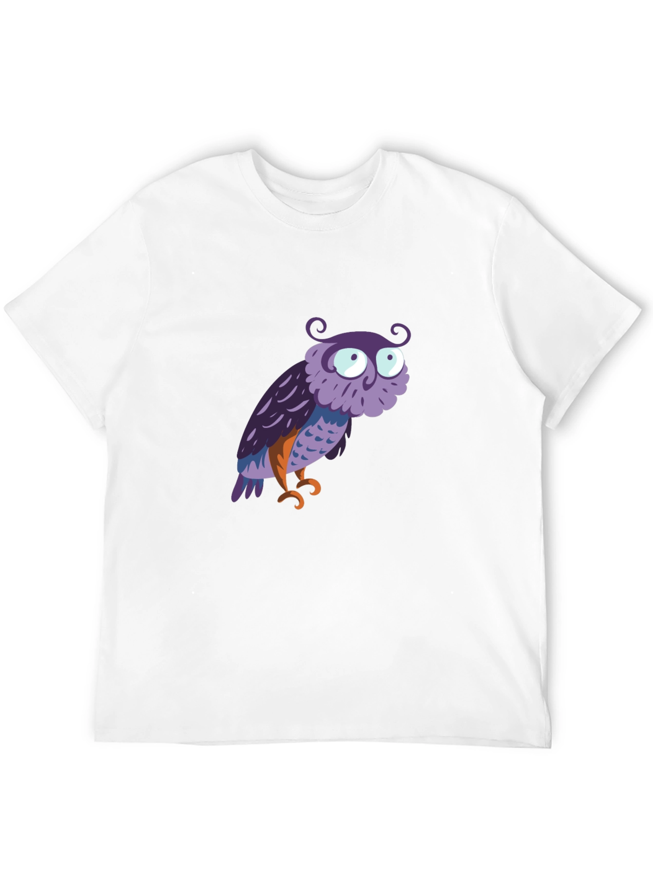 Owl Graphic Tee - Mens Black Cotton T-Shirt
