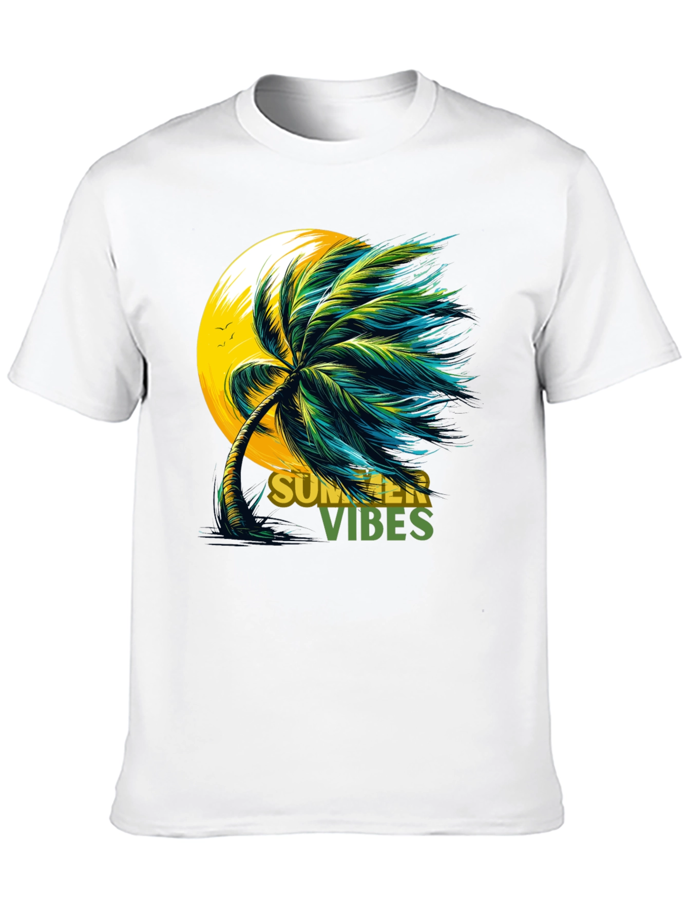 Summer Vibes Palm Tree Graphic Tee