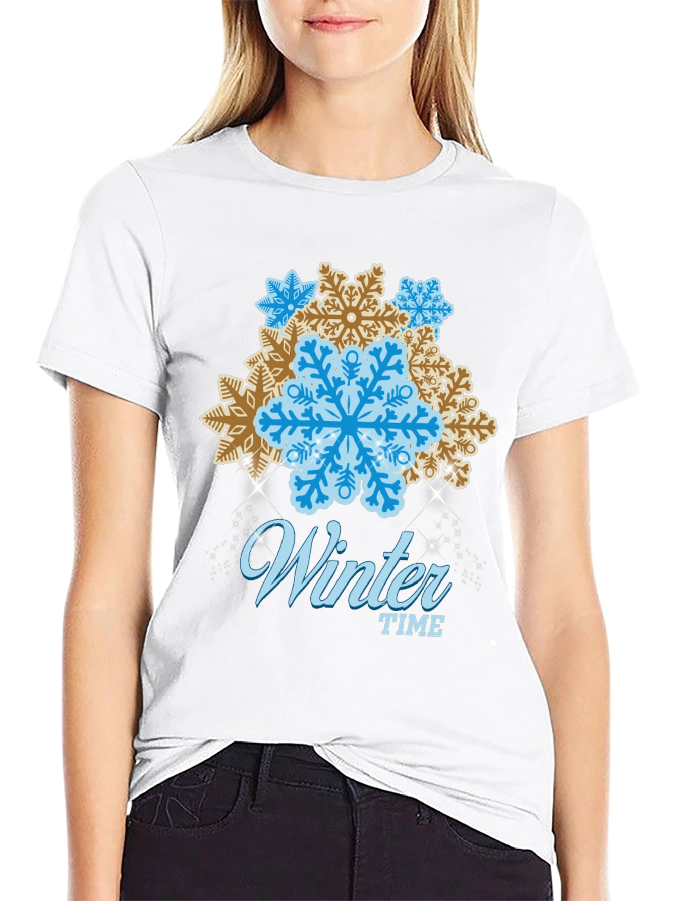 Winter Time Snowflake Graphic Tee