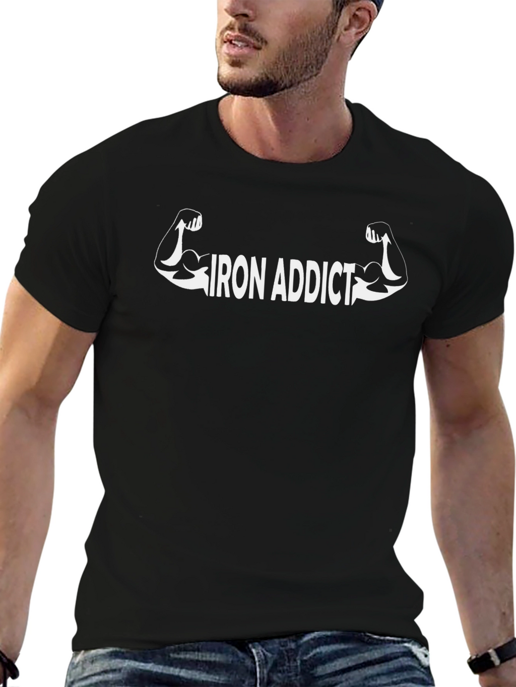 Iron Addict Graphic Tee - Gym Motivation