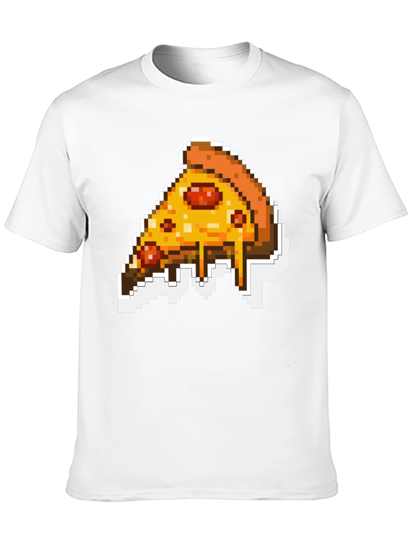 Pixel Pizza Slice Graphic Tee - Black