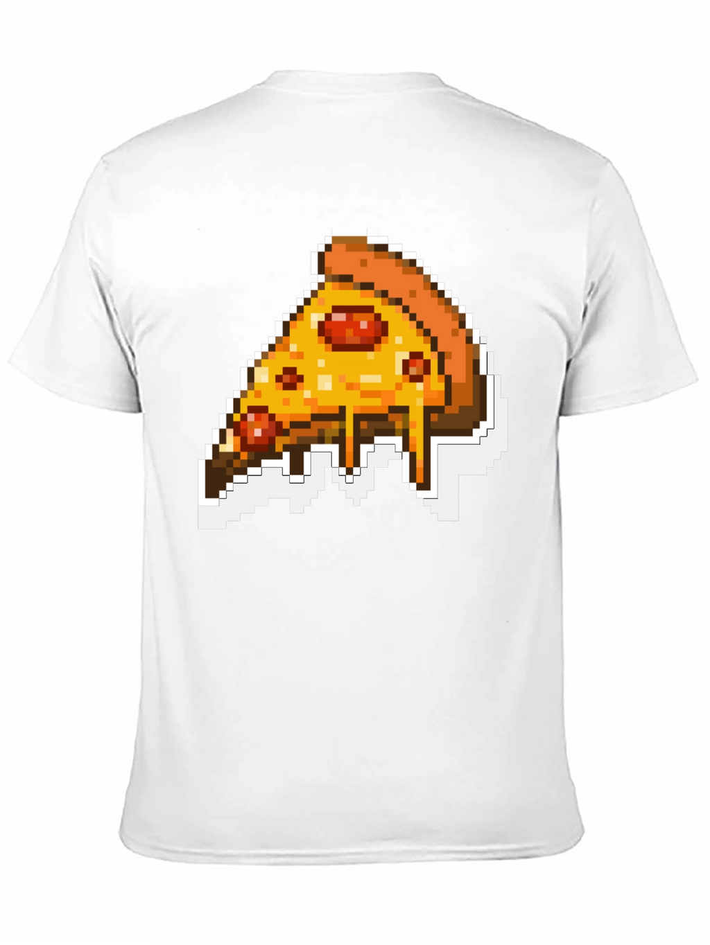 Pixel Pizza Slice Graphic Tee - Black
