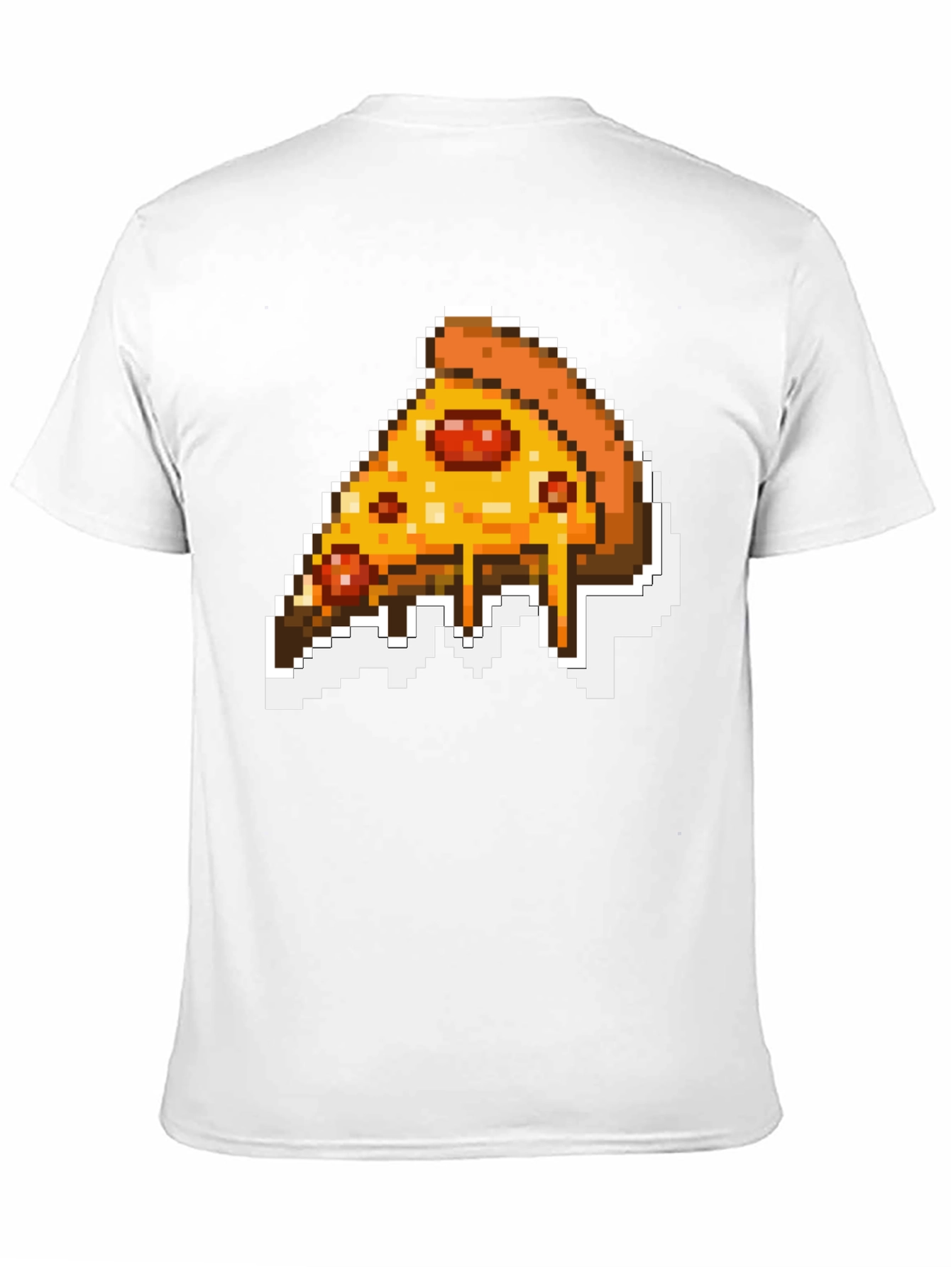 Pixel Pizza Slice Graphic Tee - Black