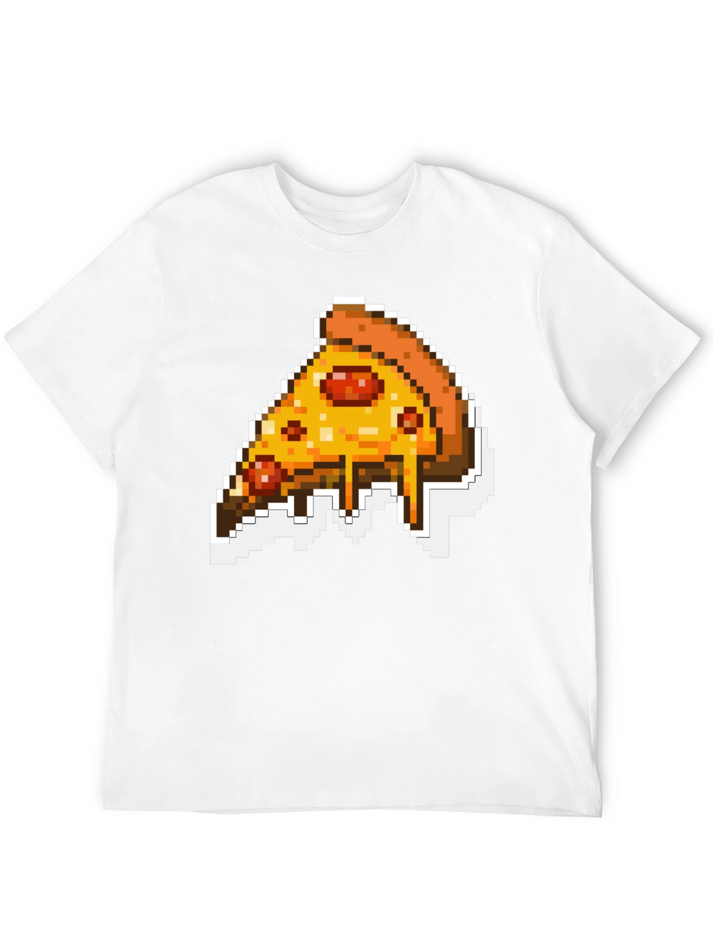 Pixel Pizza Slice Graphic Tee - Black