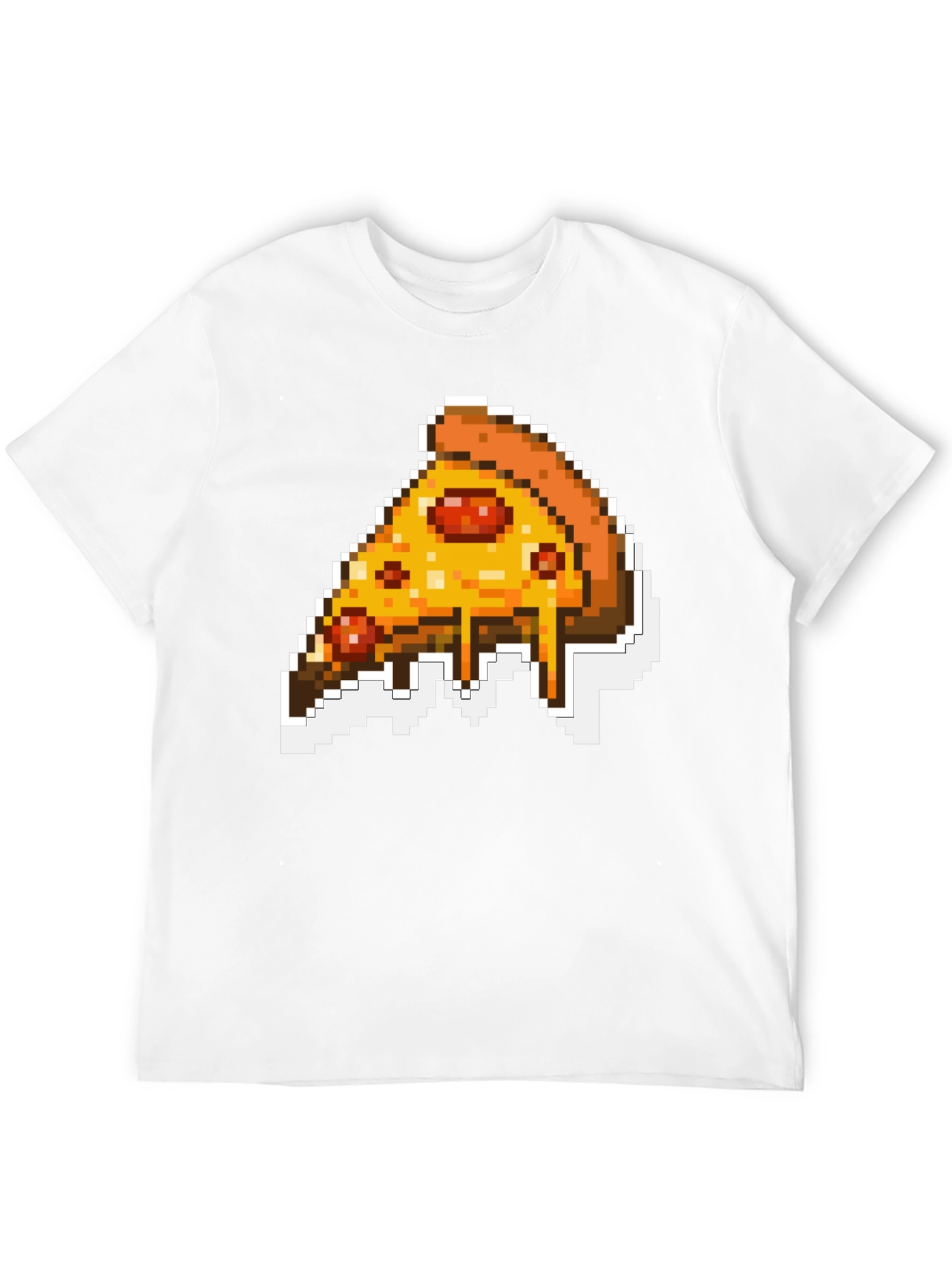 Pixel Pizza Slice Graphic Tee - Black
