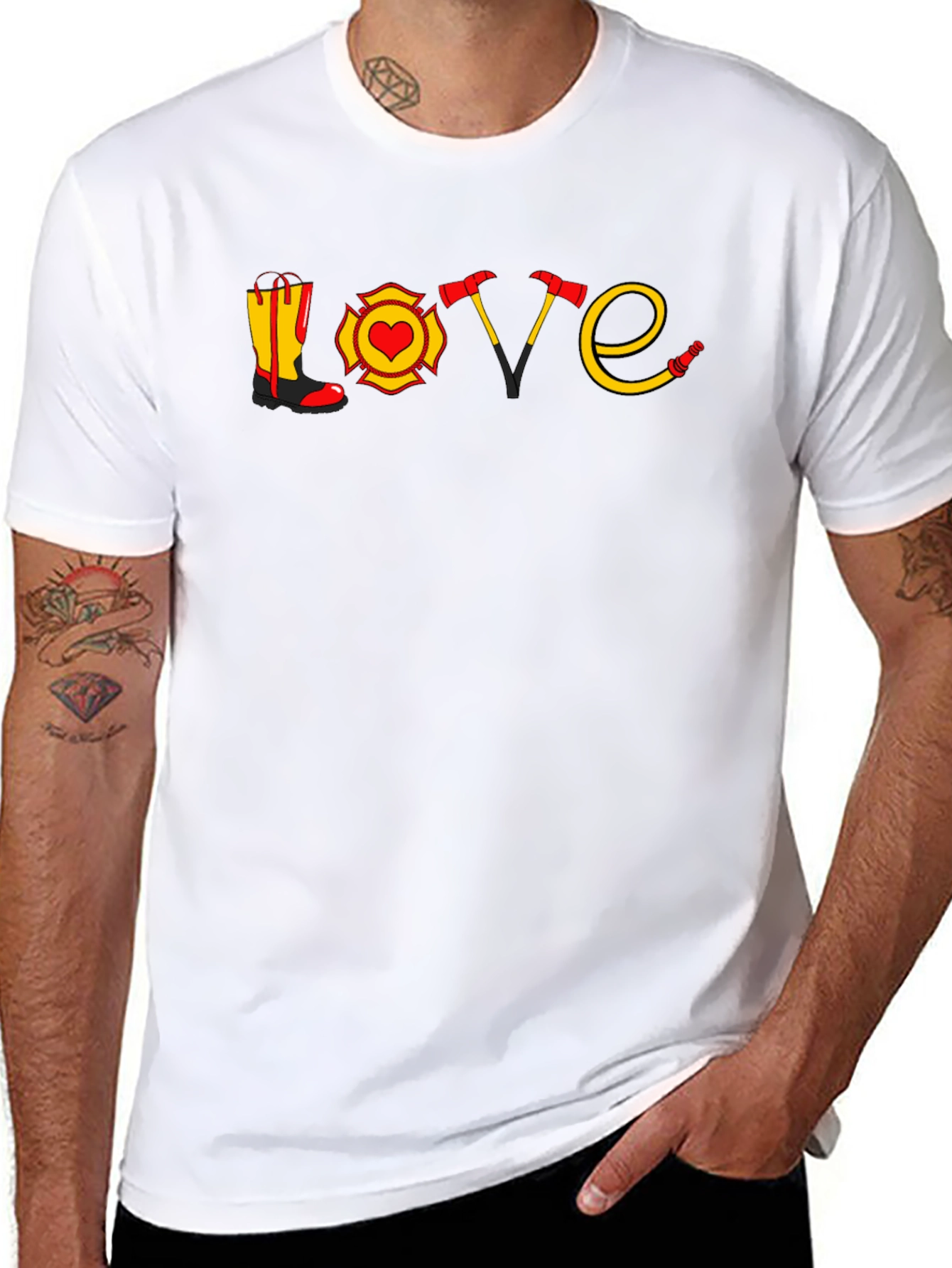 Firefighter Love Graphic T-Shirt