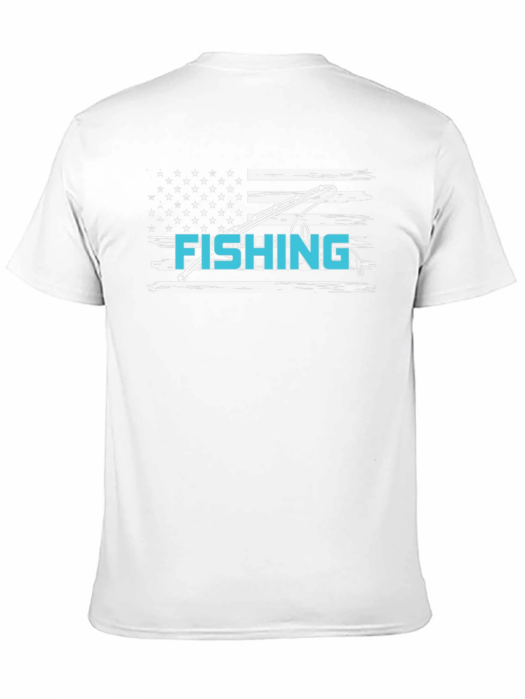 Fishing USA Flag Graphic Tee - Patriotic Angler Shirt