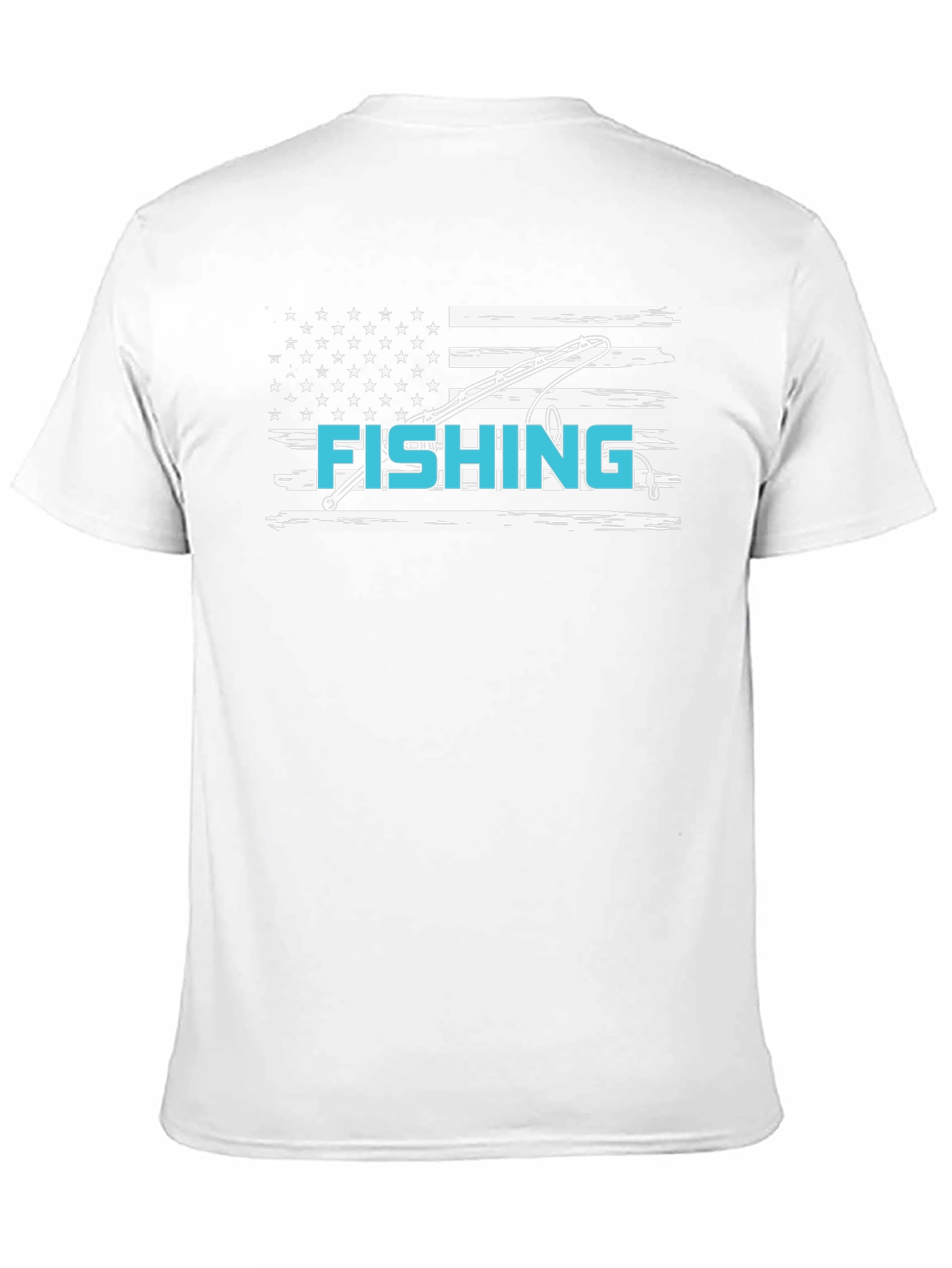 Fishing USA Flag Graphic Tee - Patriotic Angler Shirt