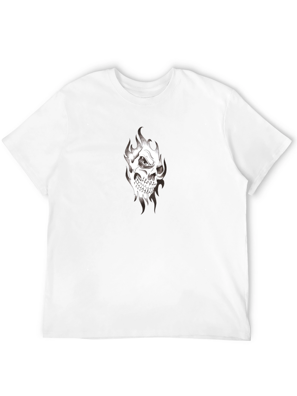 Mens Black Skull Graphic Tee