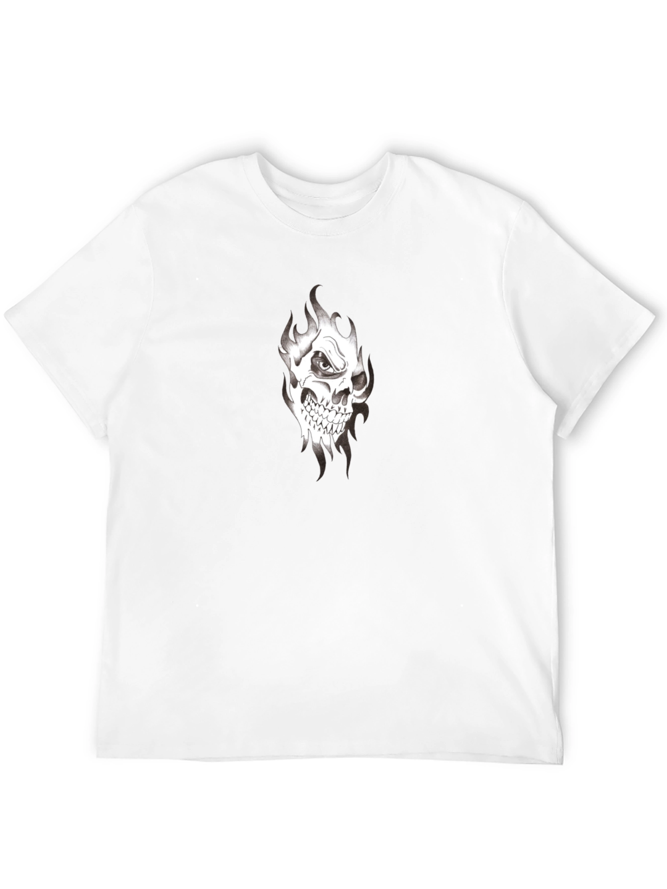 Mens Black Skull Graphic Tee