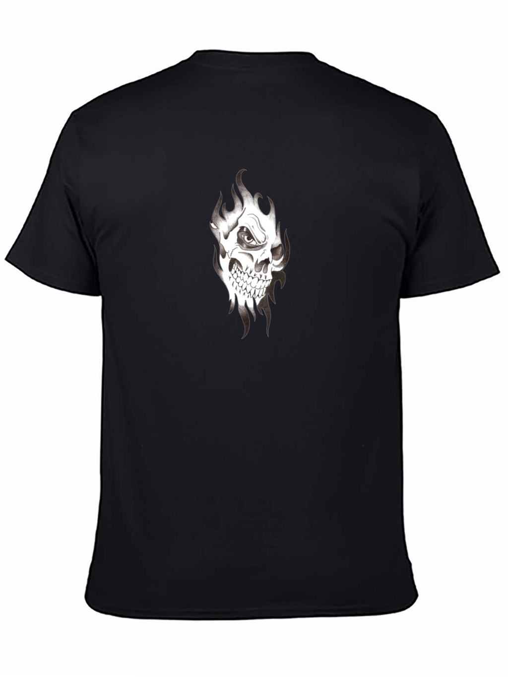 Mens Black Skull Graphic Tee