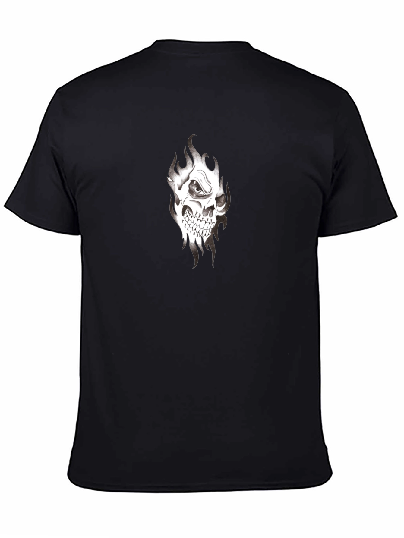Mens Black Skull Graphic Tee