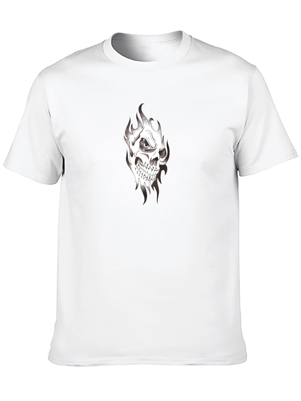 Mens Black Skull Graphic Tee