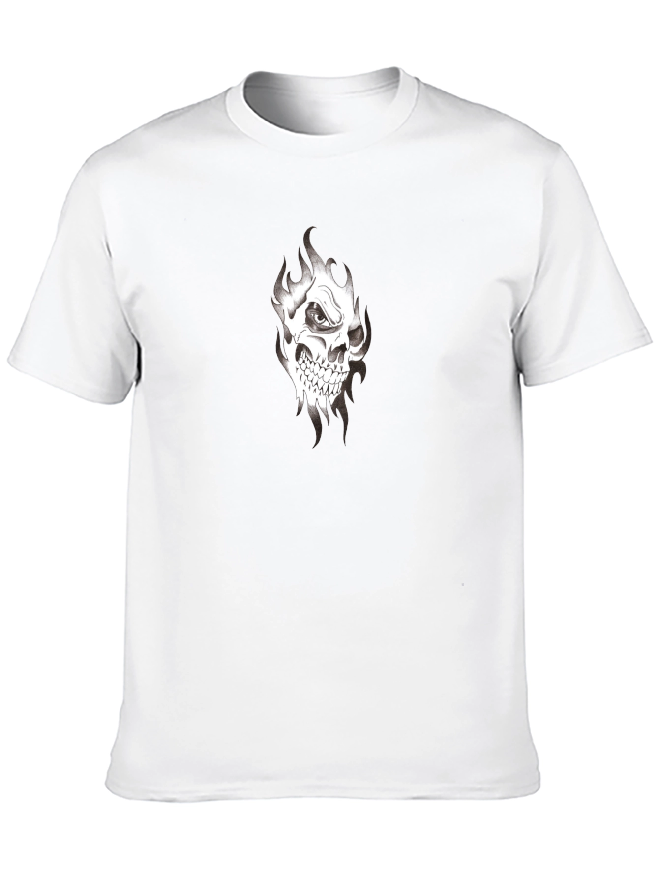 Mens Black Skull Graphic Tee