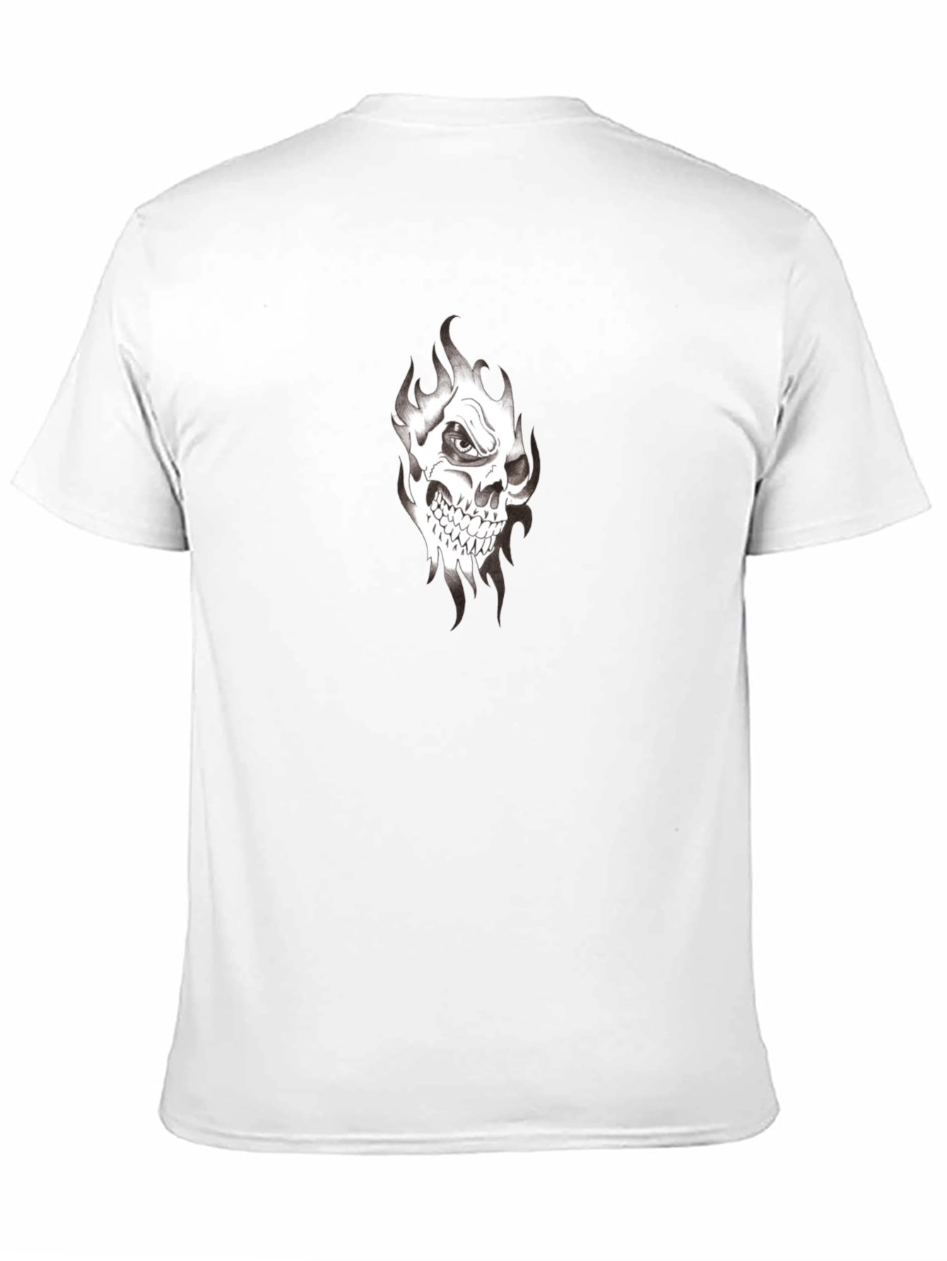 Mens Black Skull Graphic Tee