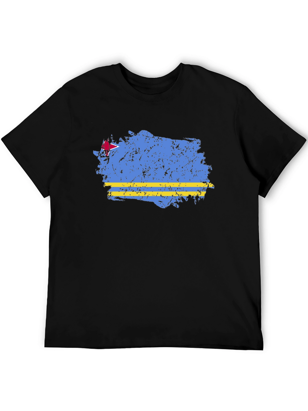 Aruba Flag Distressed Graphic T-Shirt