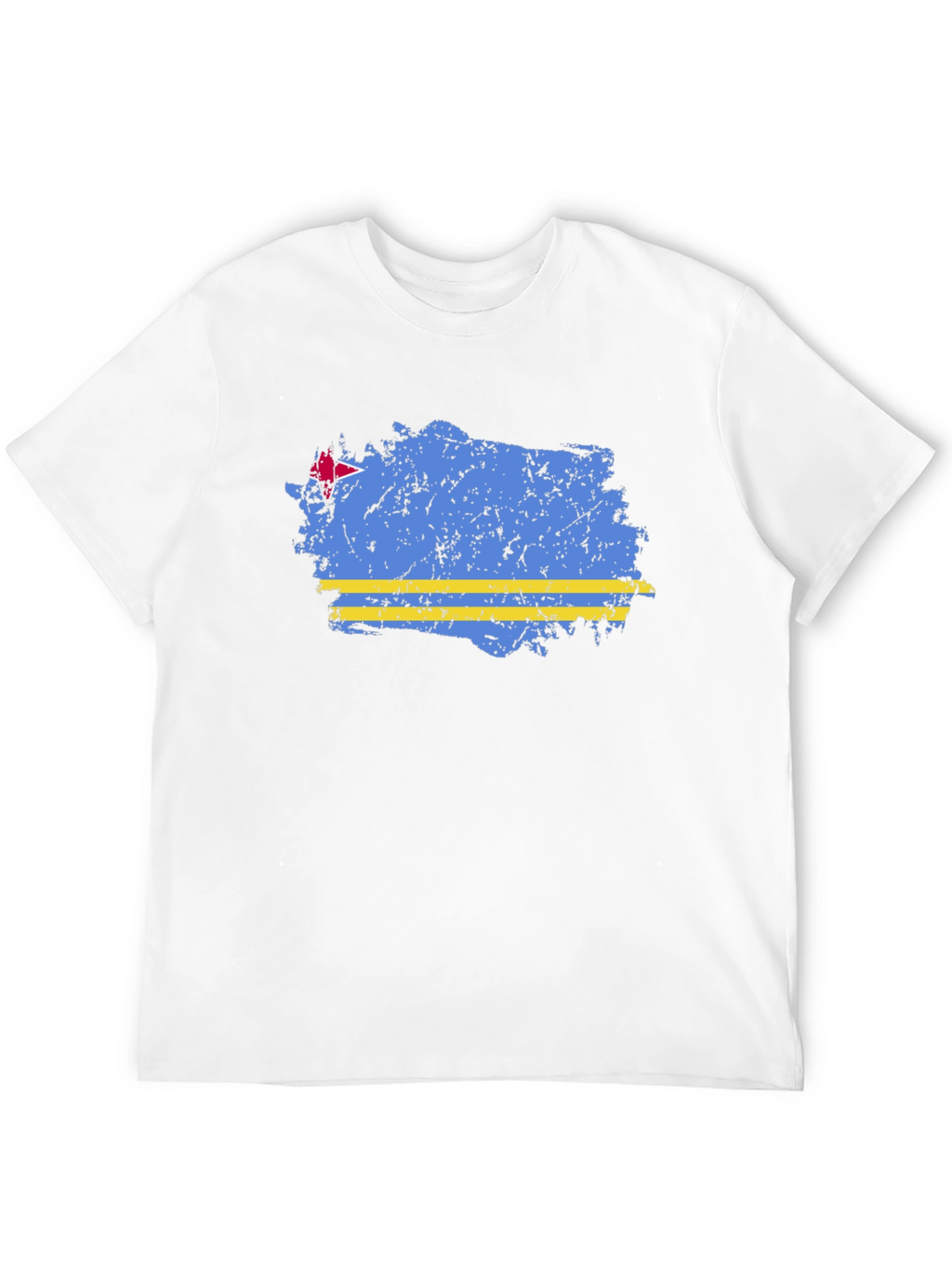 Aruba Flag Distressed Graphic T-Shirt
