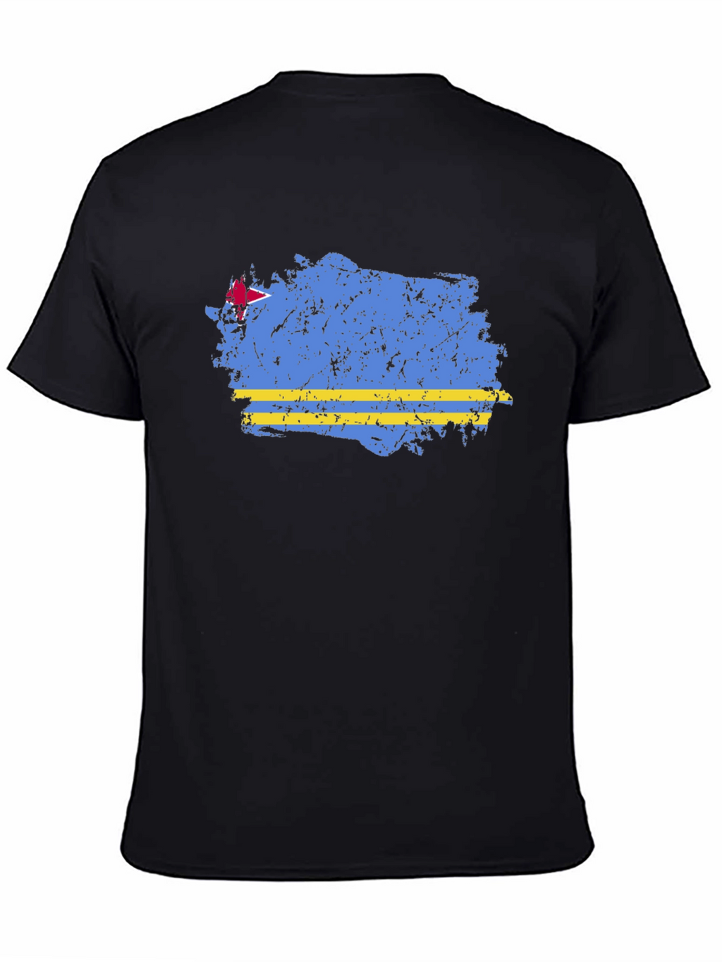 Aruba Flag Distressed Graphic T-Shirt