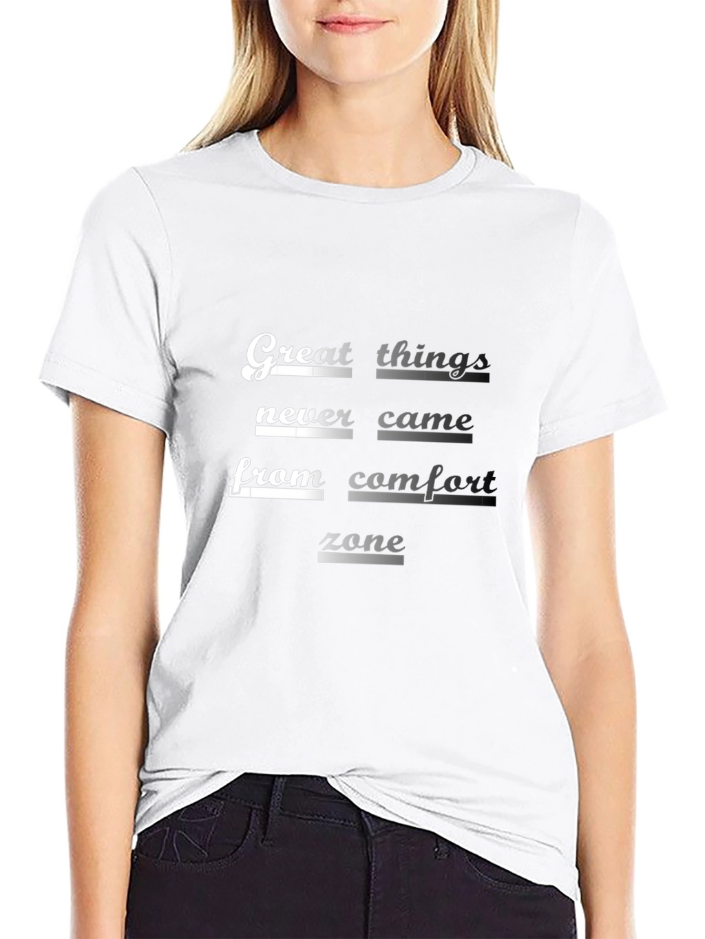 Inspirational Graphic Tee: Great Things Never Came...