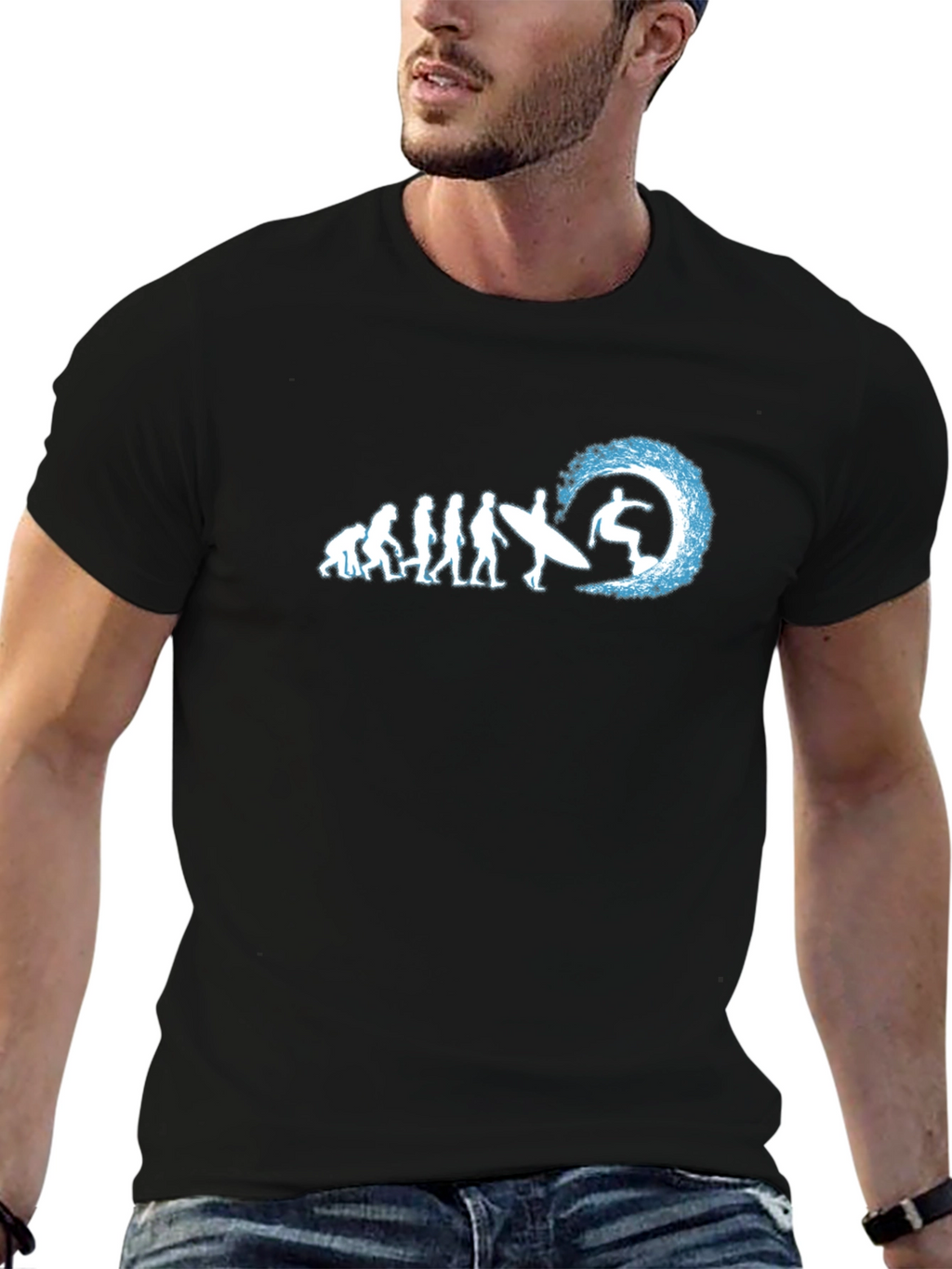 Evolution of Surfing Graphic T-Shirt