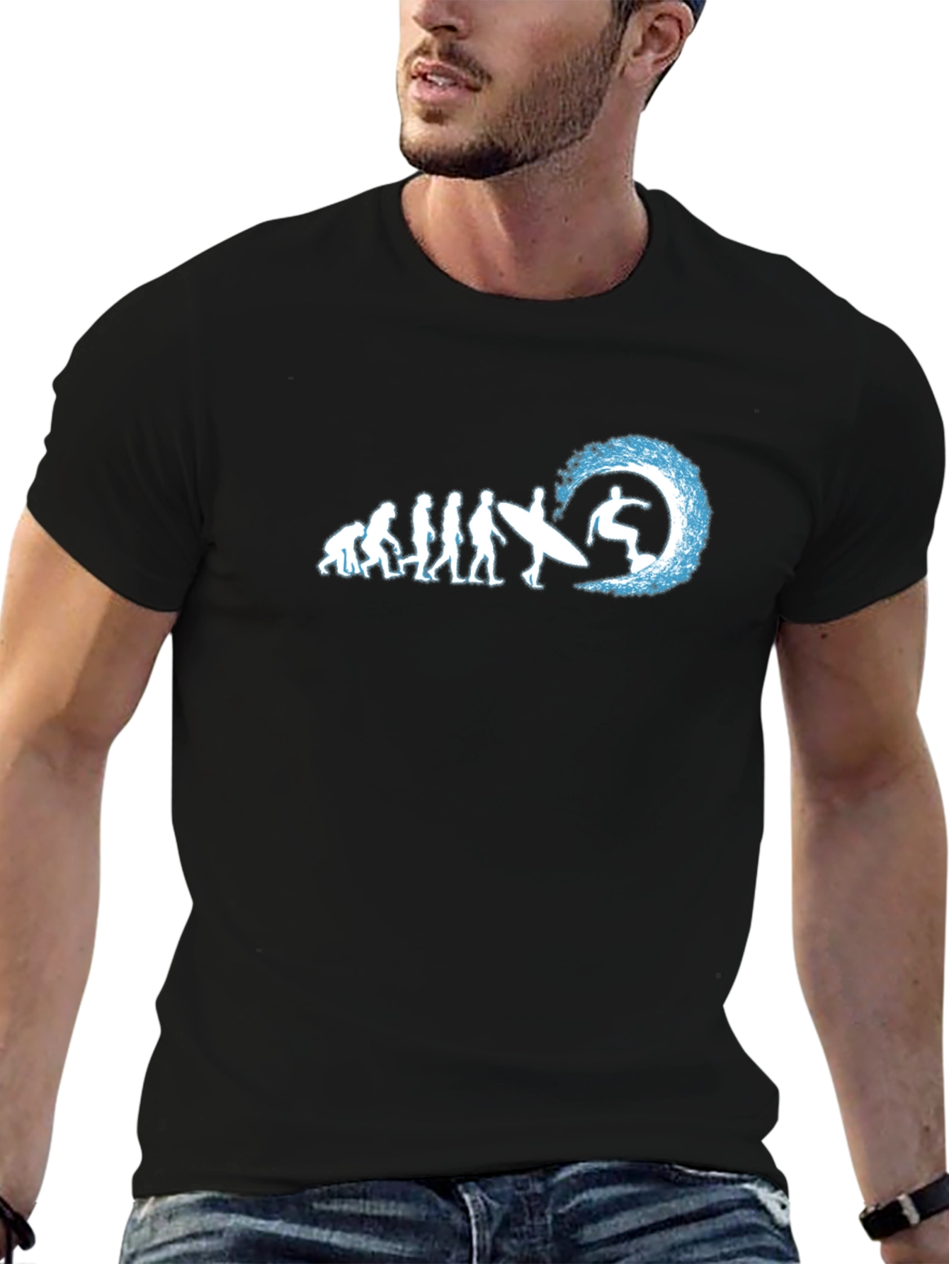 Evolution of Surfing Graphic T-Shirt