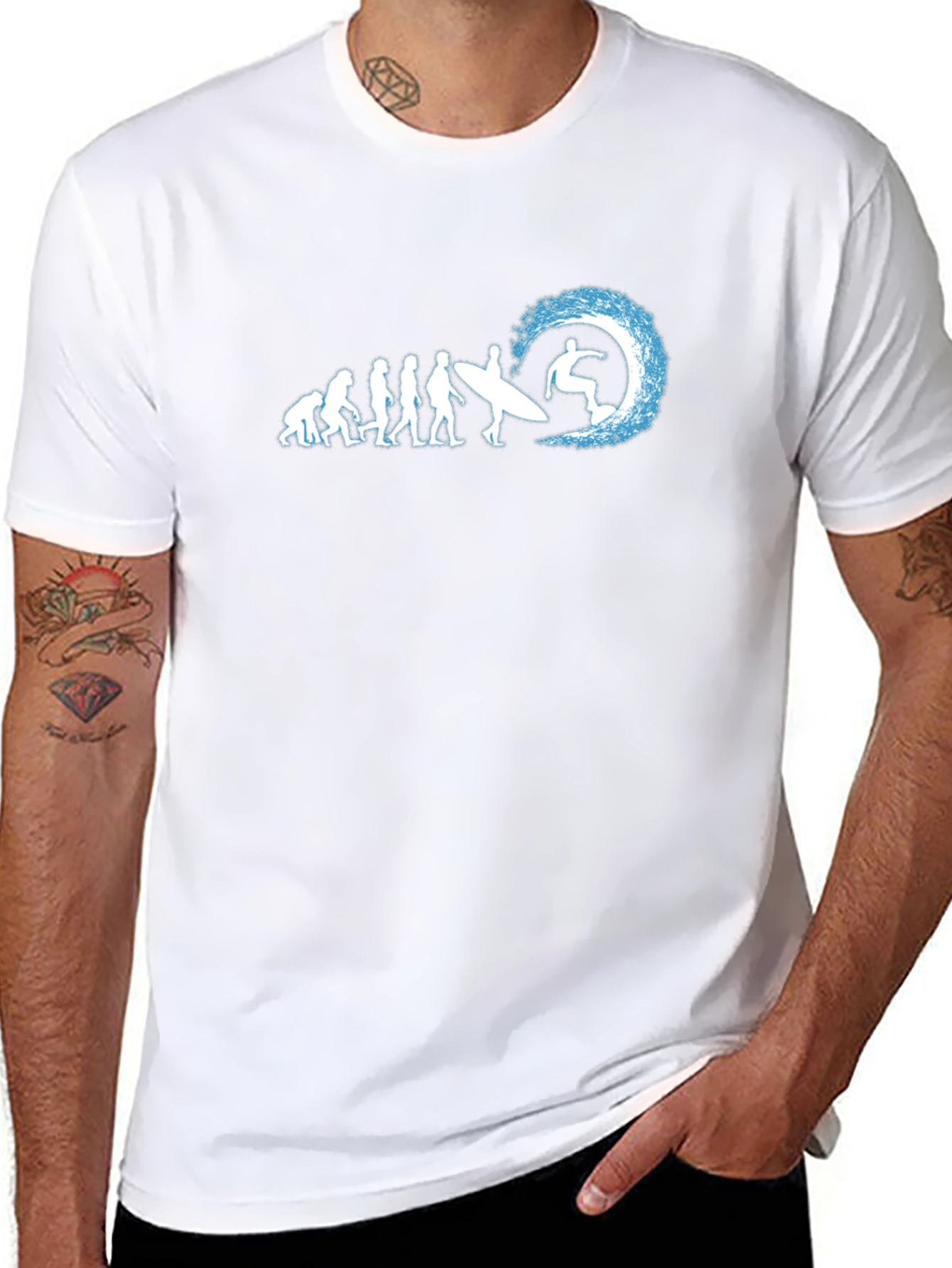 Evolution of Surfing Graphic T-Shirt