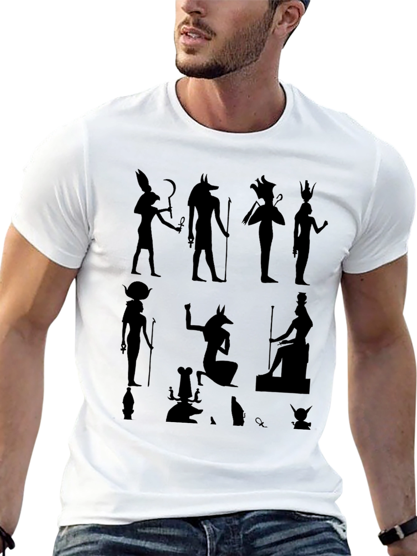 Egyptian God Graphic Tee - Black