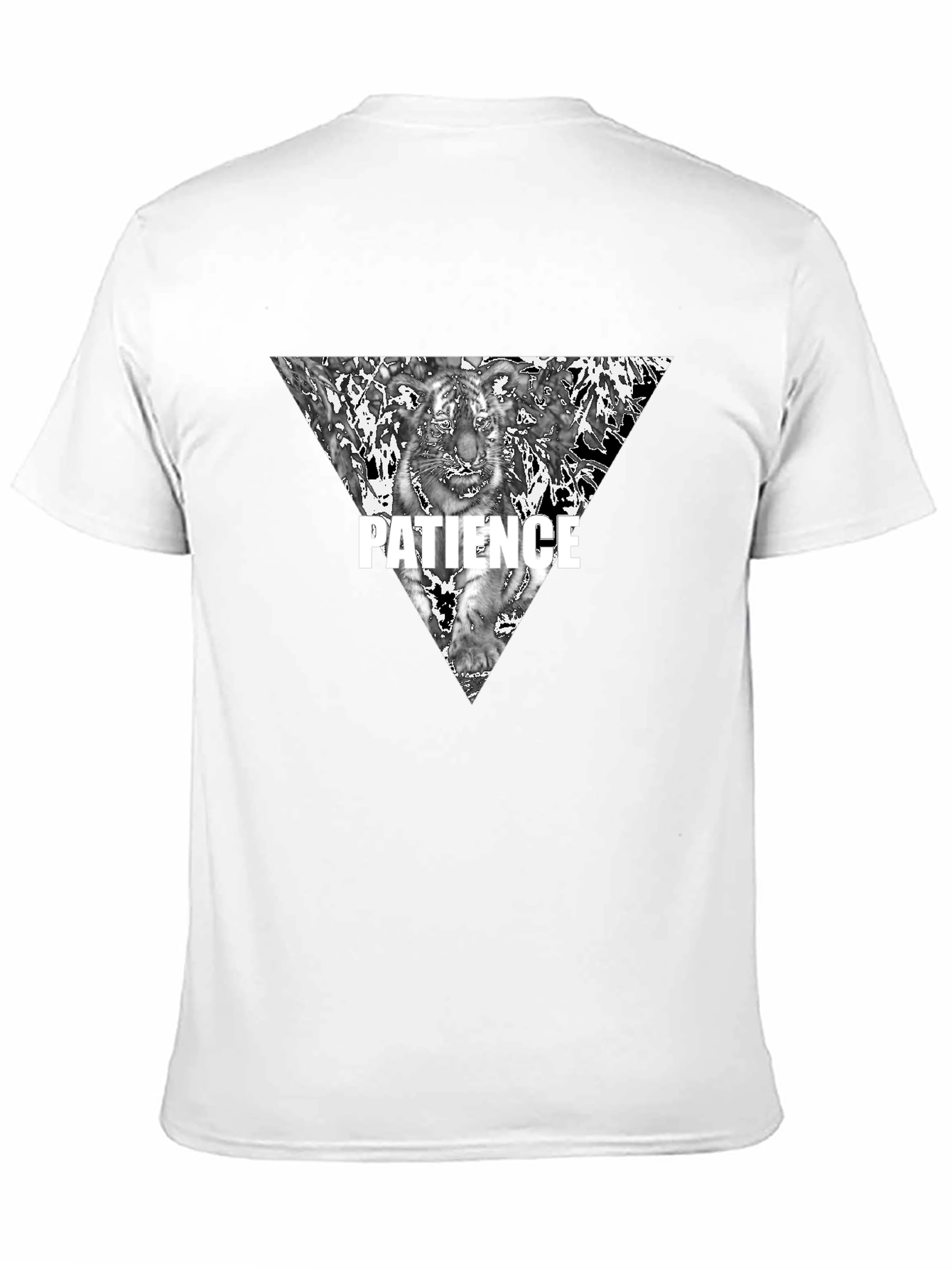 Mens Black Patience Tiger Graphic Tee
