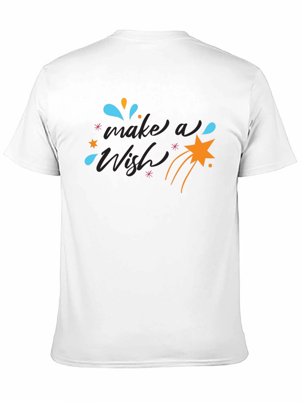 Make a Wish Graphic Tee - Black Cotton T-Shirt