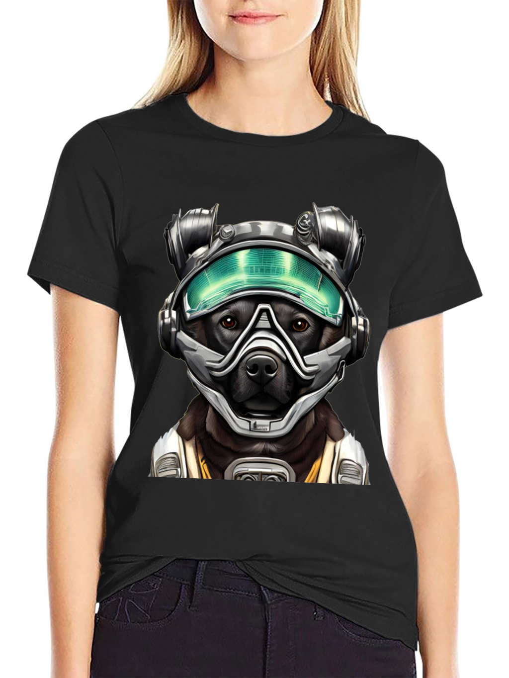 Dog in Space Suit Graphic Tee