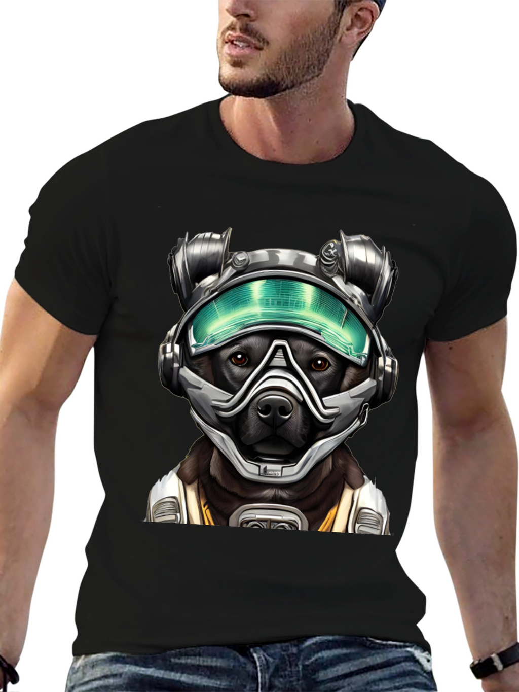 Dog in Space Suit Graphic Tee