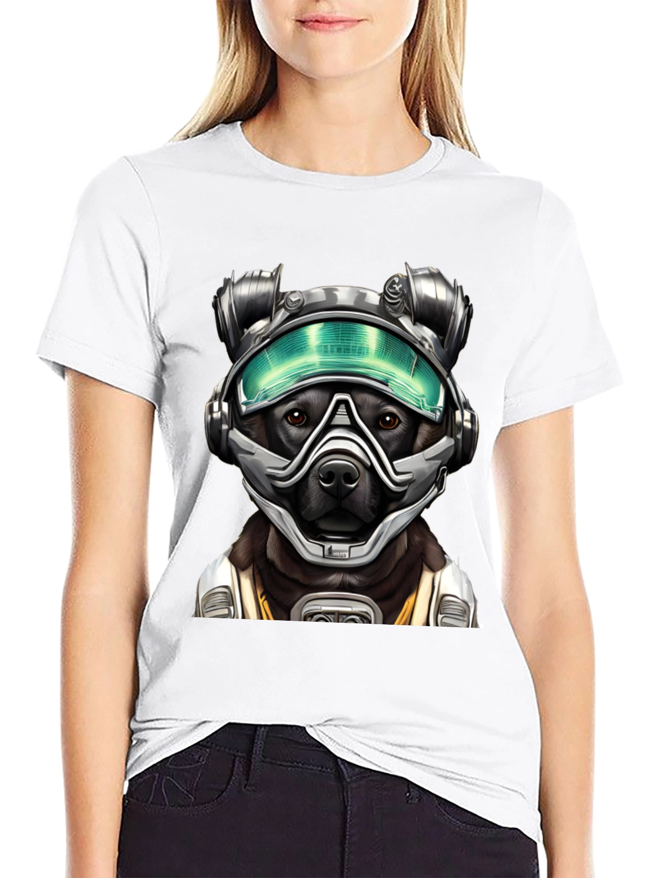 Dog in Space Suit Graphic Tee