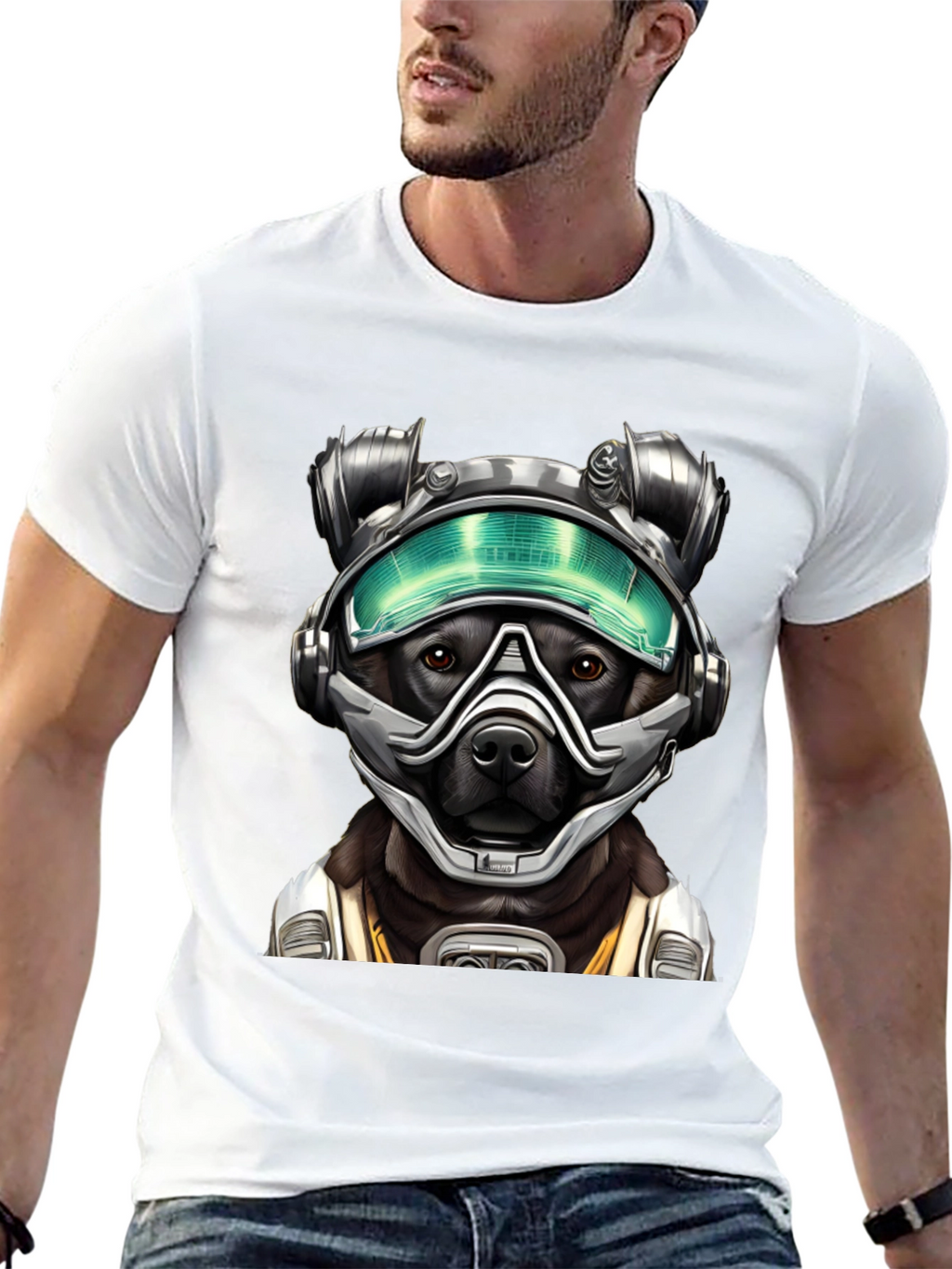 Dog in Space Suit Graphic Tee