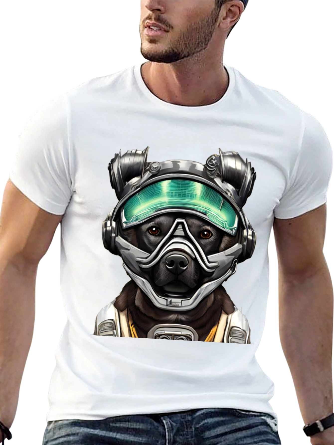 Dog in Space Suit Graphic Tee