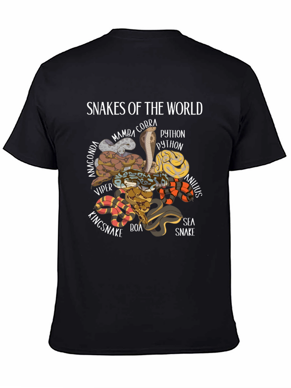 Snakes of the World Graphic T-Shirt