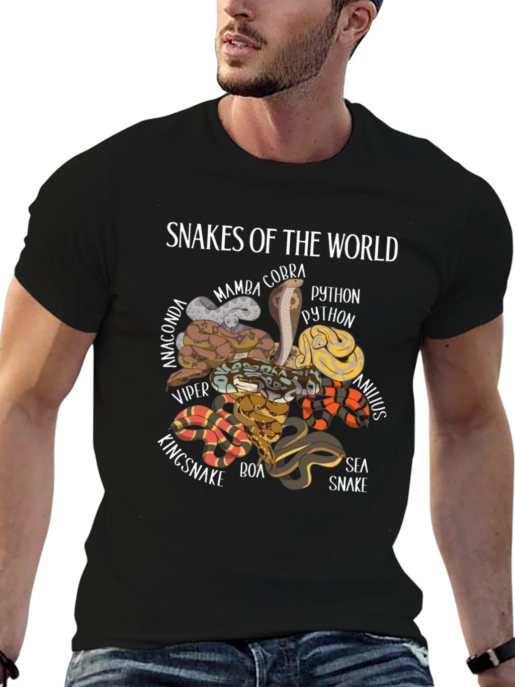 Snakes of the World Graphic T-Shirt