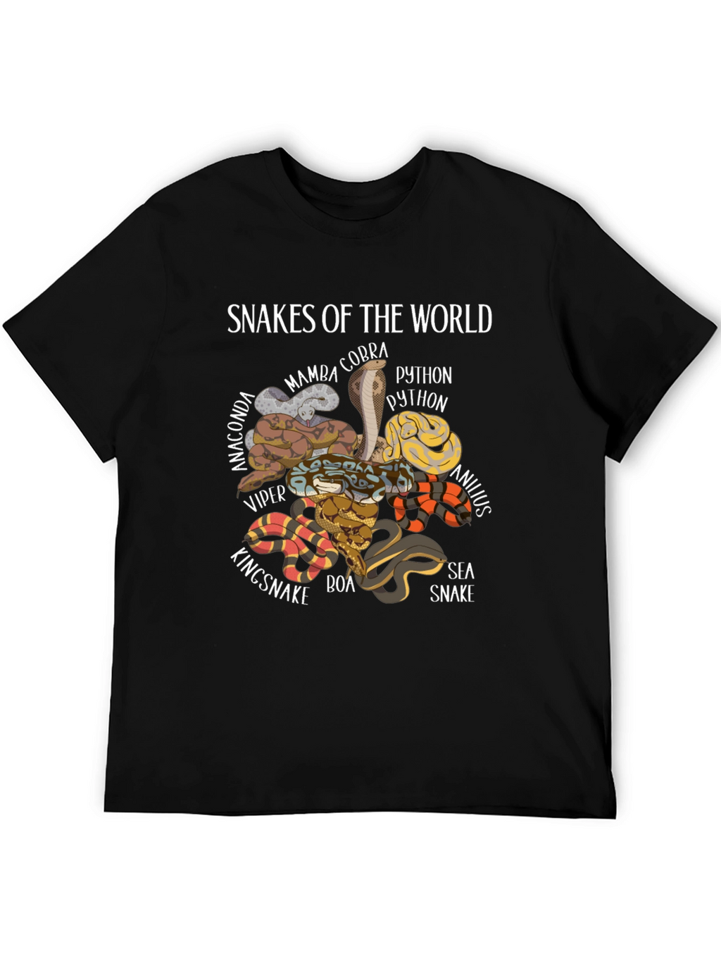 Snakes of the World Graphic T-Shirt