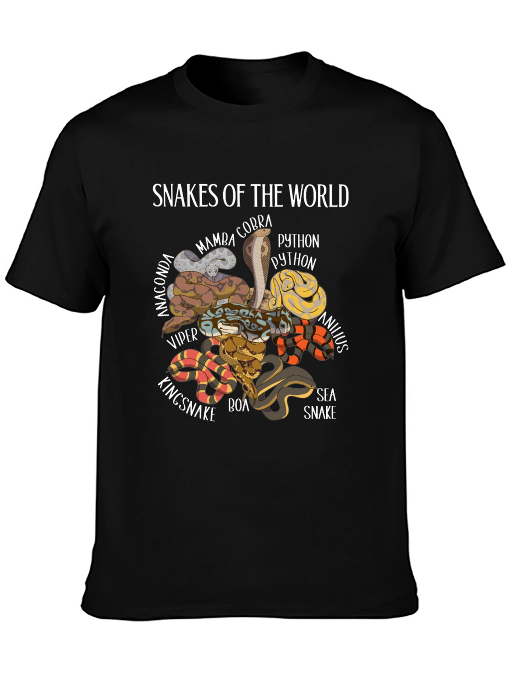 Snakes of the World Graphic T-Shirt