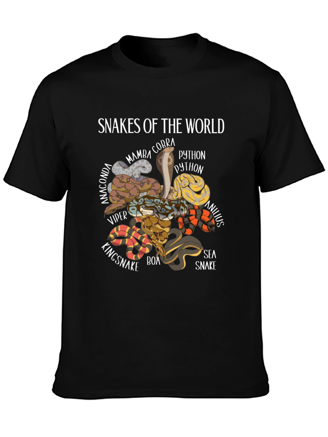 Snakes of the World Graphic T-Shirt