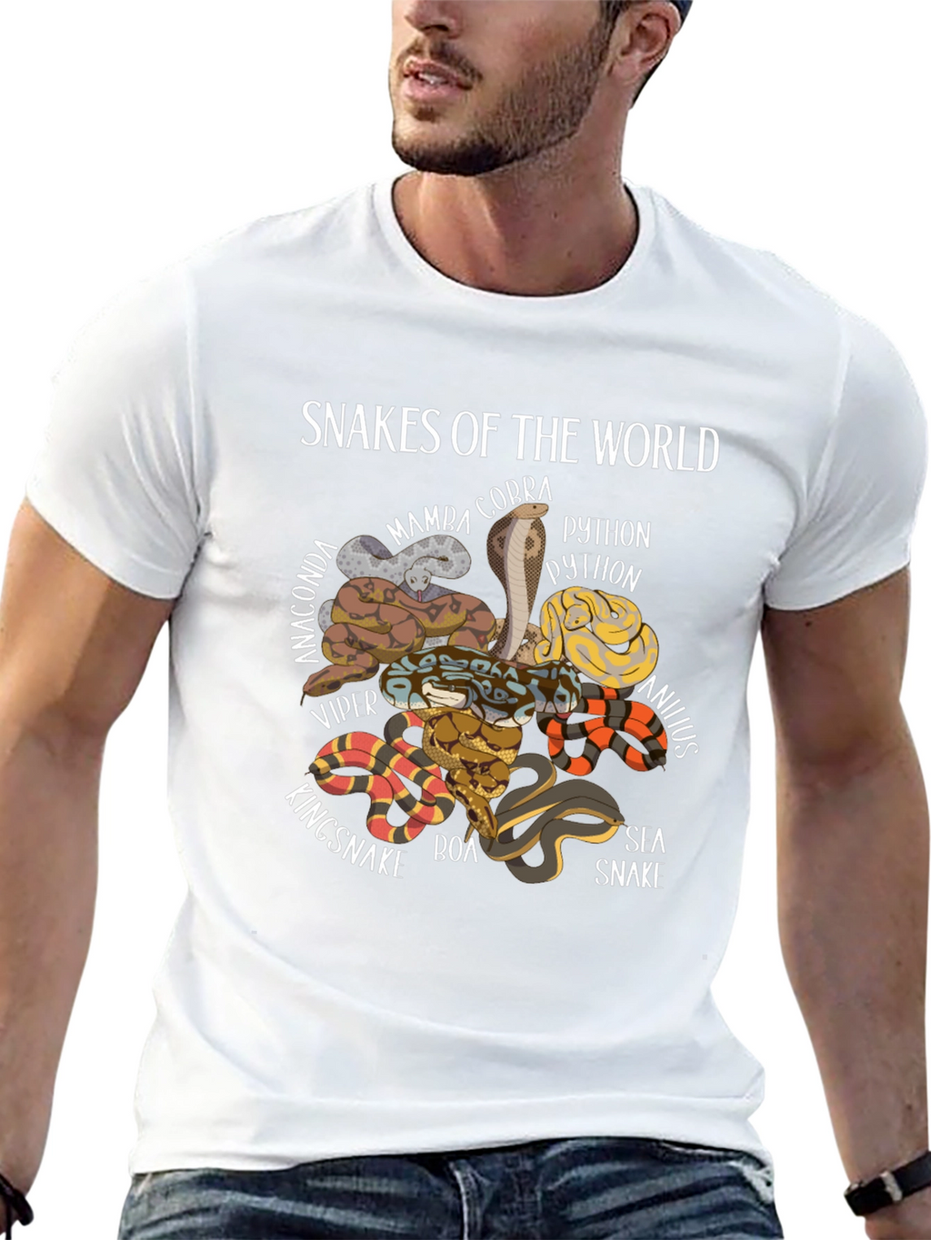 Snakes of the World Graphic T-Shirt