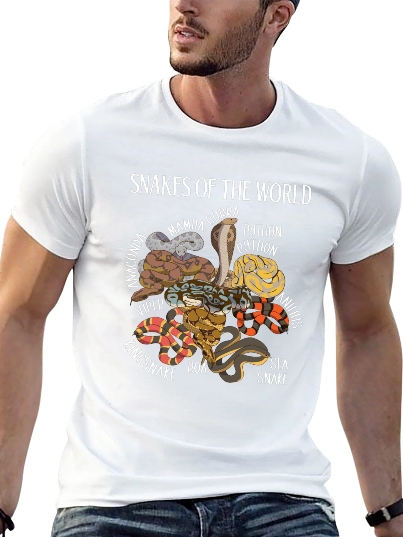 Snakes of the World Graphic T-Shirt