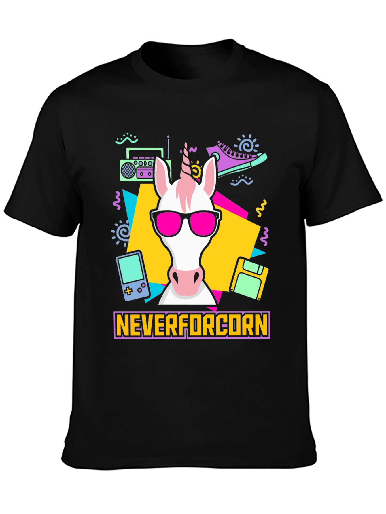 NeverforCORN 80s Retro Unicorn T-Shirt