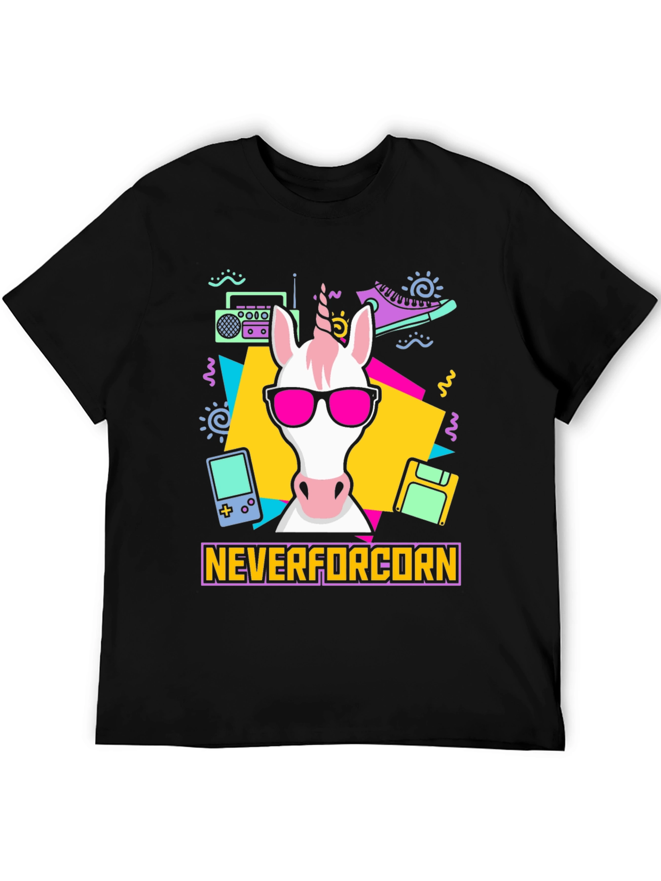 NeverforCORN 80s Retro Unicorn T-Shirt