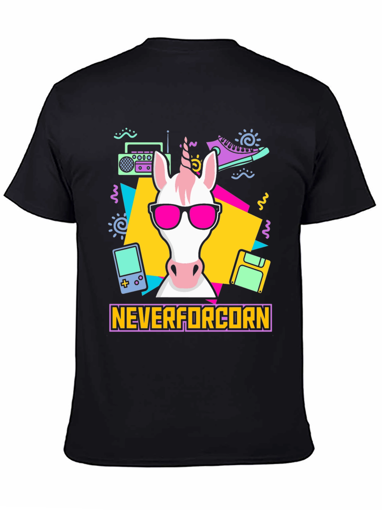 NeverforCORN 80s Retro Unicorn T-Shirt